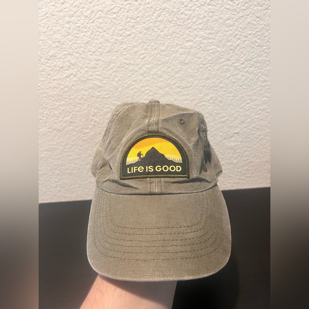 Life is Good Hiking Mountain Adjustable Cotton Hat